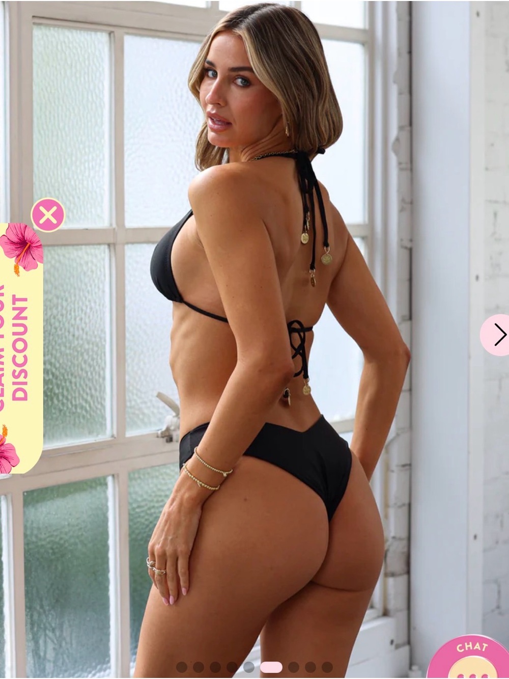 Kulani Kinis Black V-Front Triangle Bikini - Picture 2 of 7